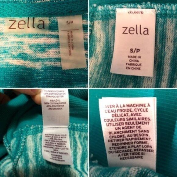 Zella Marled Hoodie Zipper Sweatshirt Jacket Long Sleeves Teal S - Picture 7 of 8